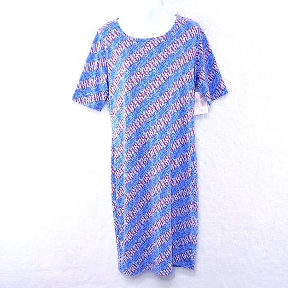 Lularoe Patriotic July 4th Julia Dress - Picture 1 of 7